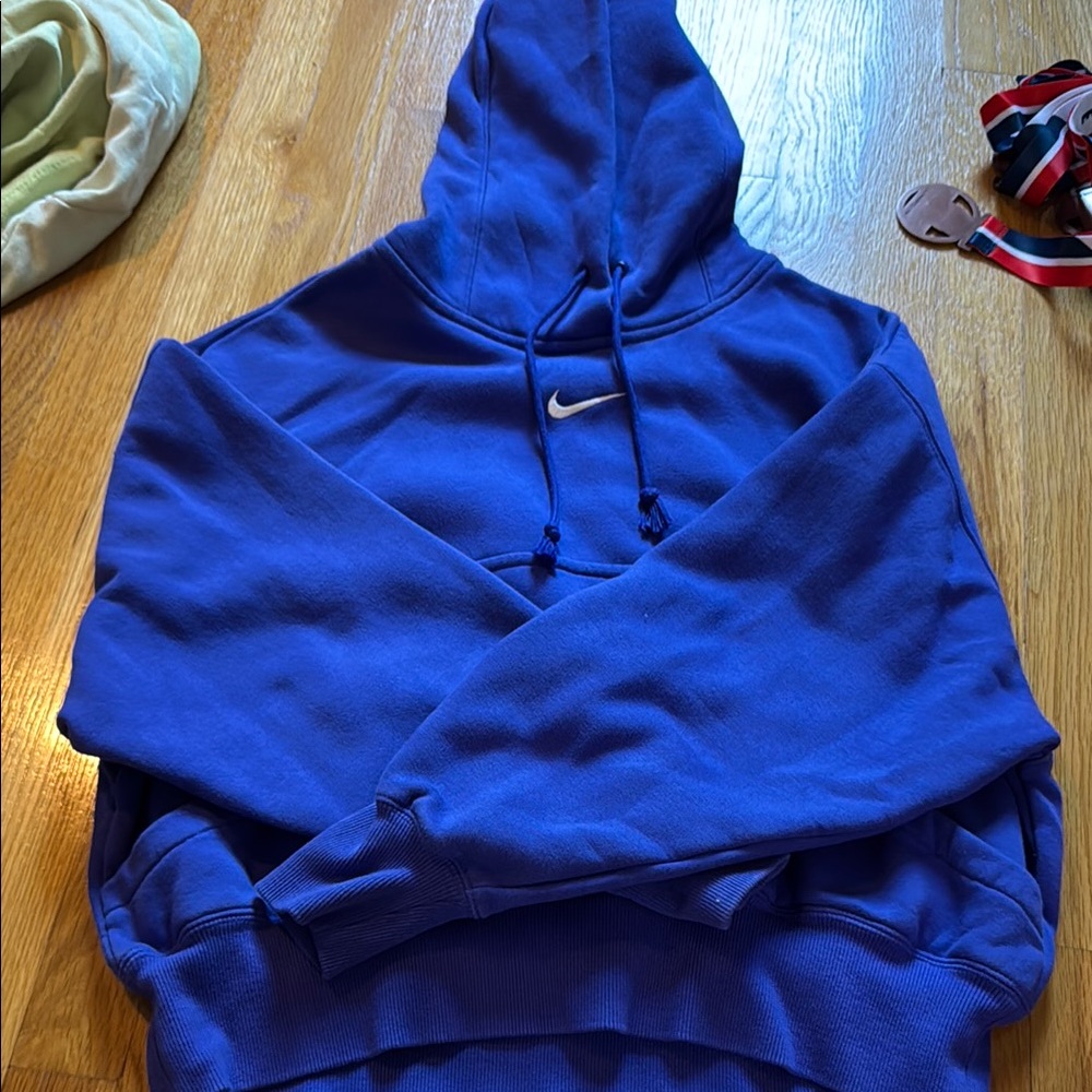 Nike Blue Pullover Sweater with Hood